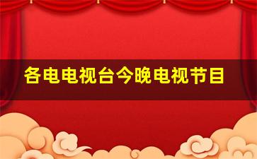 各电电视台今晚电视节目