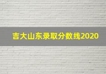 吉大山东录取分数线2020