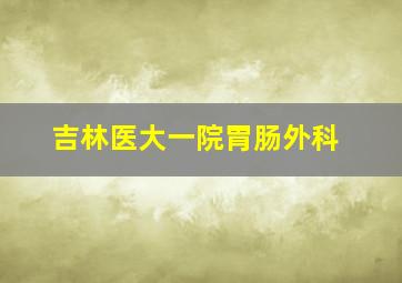 吉林医大一院胃肠外科