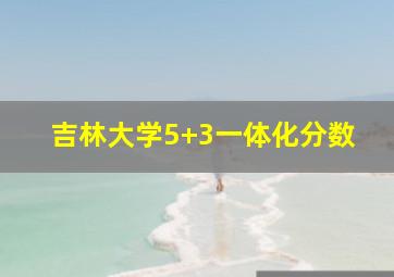 吉林大学5+3一体化分数