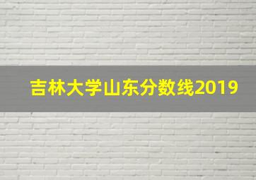 吉林大学山东分数线2019