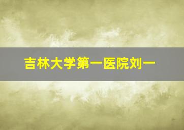 吉林大学第一医院刘一