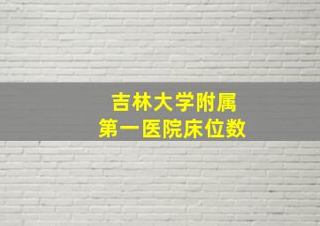 吉林大学附属第一医院床位数