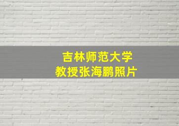 吉林师范大学教授张海鹏照片