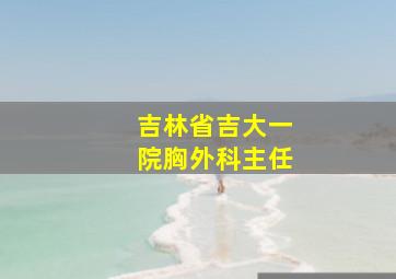 吉林省吉大一院胸外科主任