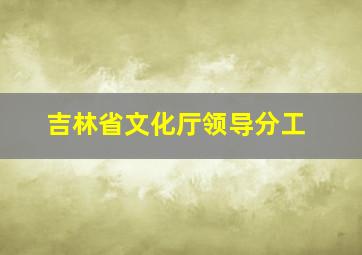 吉林省文化厅领导分工