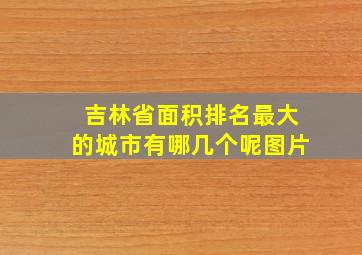 吉林省面积排名最大的城市有哪几个呢图片