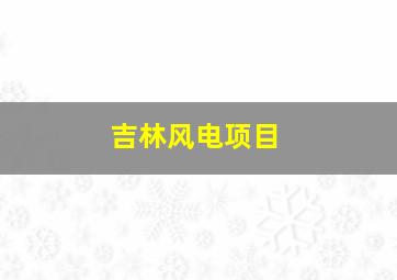 吉林风电项目