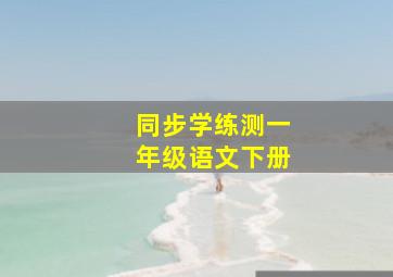 同步学练测一年级语文下册