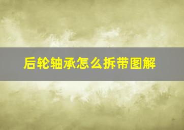 后轮轴承怎么拆带图解