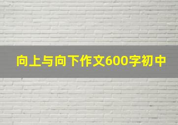 向上与向下作文600字初中