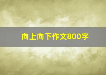 向上向下作文800字