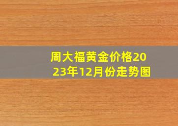 周大福黄金价格2023年12月份走势图