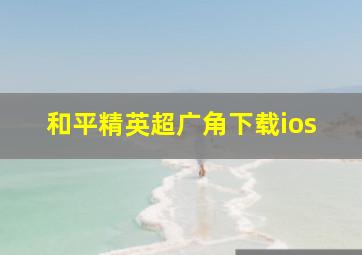 和平精英超广角下载ios