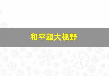 和平超大视野