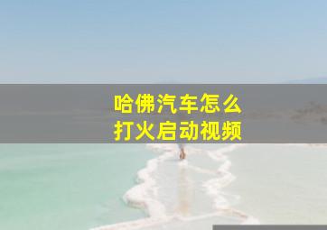 哈佛汽车怎么打火启动视频