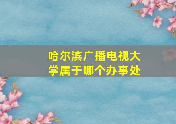 哈尔滨广播电视大学属于哪个办事处