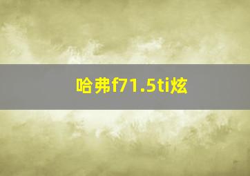 哈弗f71.5ti炫