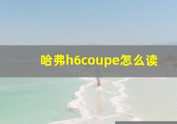 哈弗h6coupe怎么读