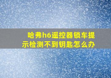 哈弗h6遥控器锁车提示检测不到钥匙怎么办