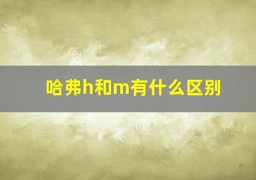 哈弗h和m有什么区别