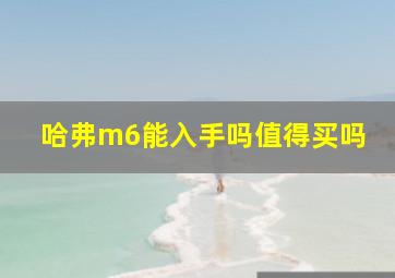 哈弗m6能入手吗值得买吗