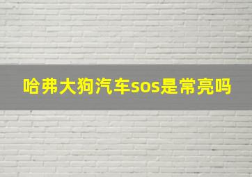 哈弗大狗汽车sos是常亮吗