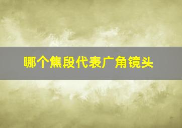 哪个焦段代表广角镜头