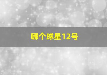 哪个球星12号