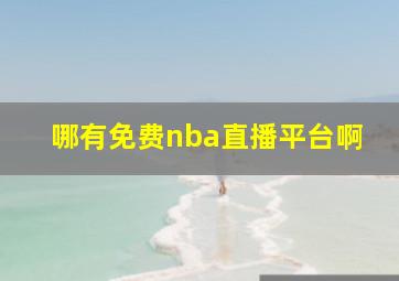 哪有免费nba直播平台啊