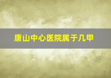 唐山中心医院属于几甲