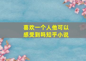 喜欢一个人他可以感受到吗知乎小说