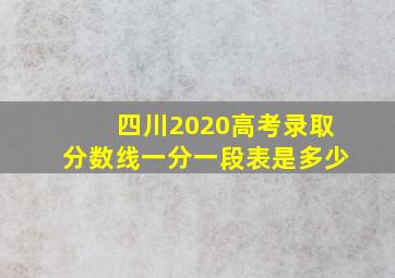 四川2020高考录取分数线一分一段表是多少