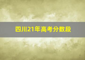 四川21年高考分数段