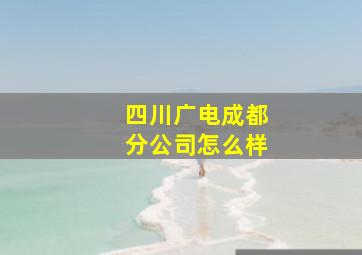 四川广电成都分公司怎么样