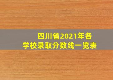 四川省2021年各学校录取分数线一览表