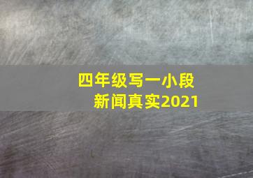 四年级写一小段新闻真实2021