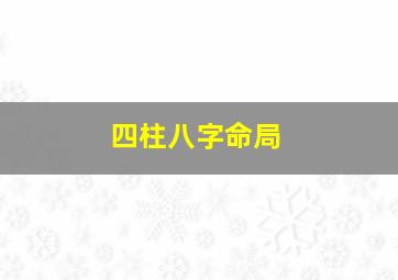 四柱八字命局