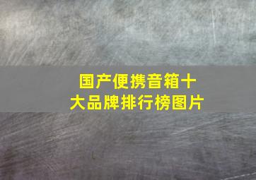 国产便携音箱十大品牌排行榜图片