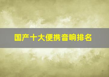 国产十大便携音响排名