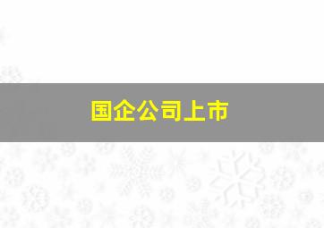 国企公司上市