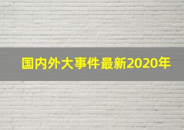 国内外大事件最新2020年