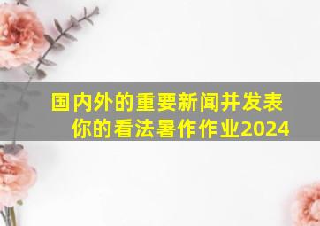 国内外的重要新闻并发表你的看法暑作作业2024