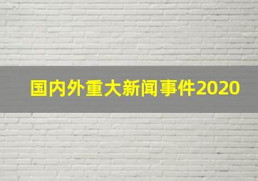 国内外重大新闻事件2020