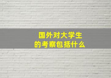 国外对大学生的考察包括什么