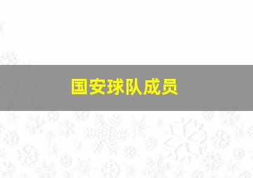 国安球队成员