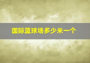 国际篮球场多少米一个