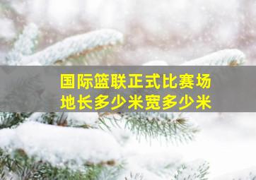 国际篮联正式比赛场地长多少米宽多少米