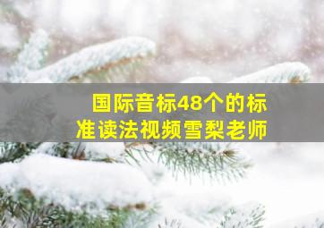 国际音标48个的标准读法视频雪梨老师