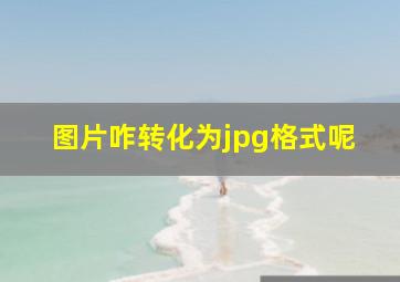 图片咋转化为jpg格式呢